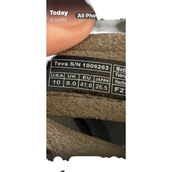 Teva Womens Black Gray Ankle Strap Verra Strappy Hiking Sandals Size 10 - Picture 7 of 8